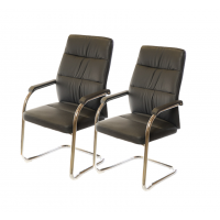 Кресло конференционное АКЛАС Натан CH CF 2 шт Черный (PU-черный) Кресло конференционное АКЛАС Натан CH CF 2 шт Черный (PU-черный)